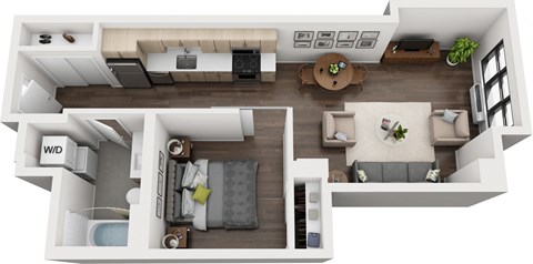Storyline Apartments 1 Bedroom C Floor Plan